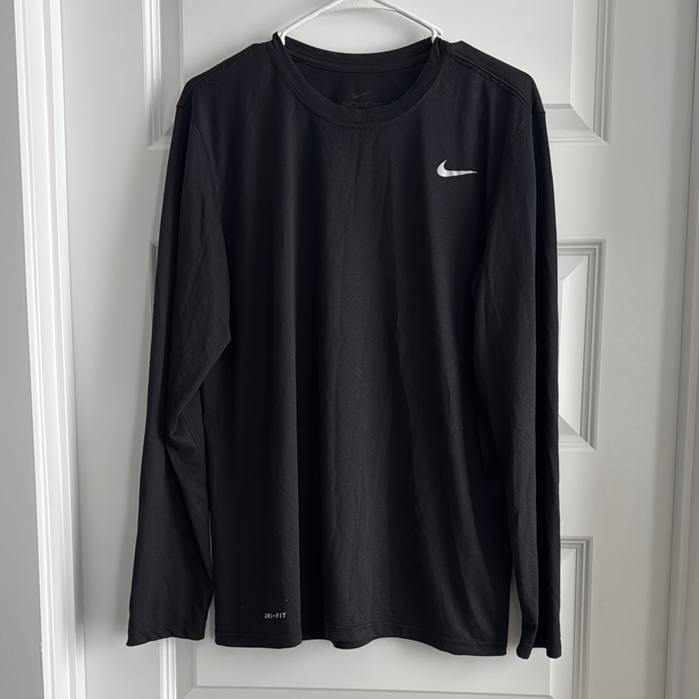 Nike Black Long Sleeve Tee with Dri-FIT Technology